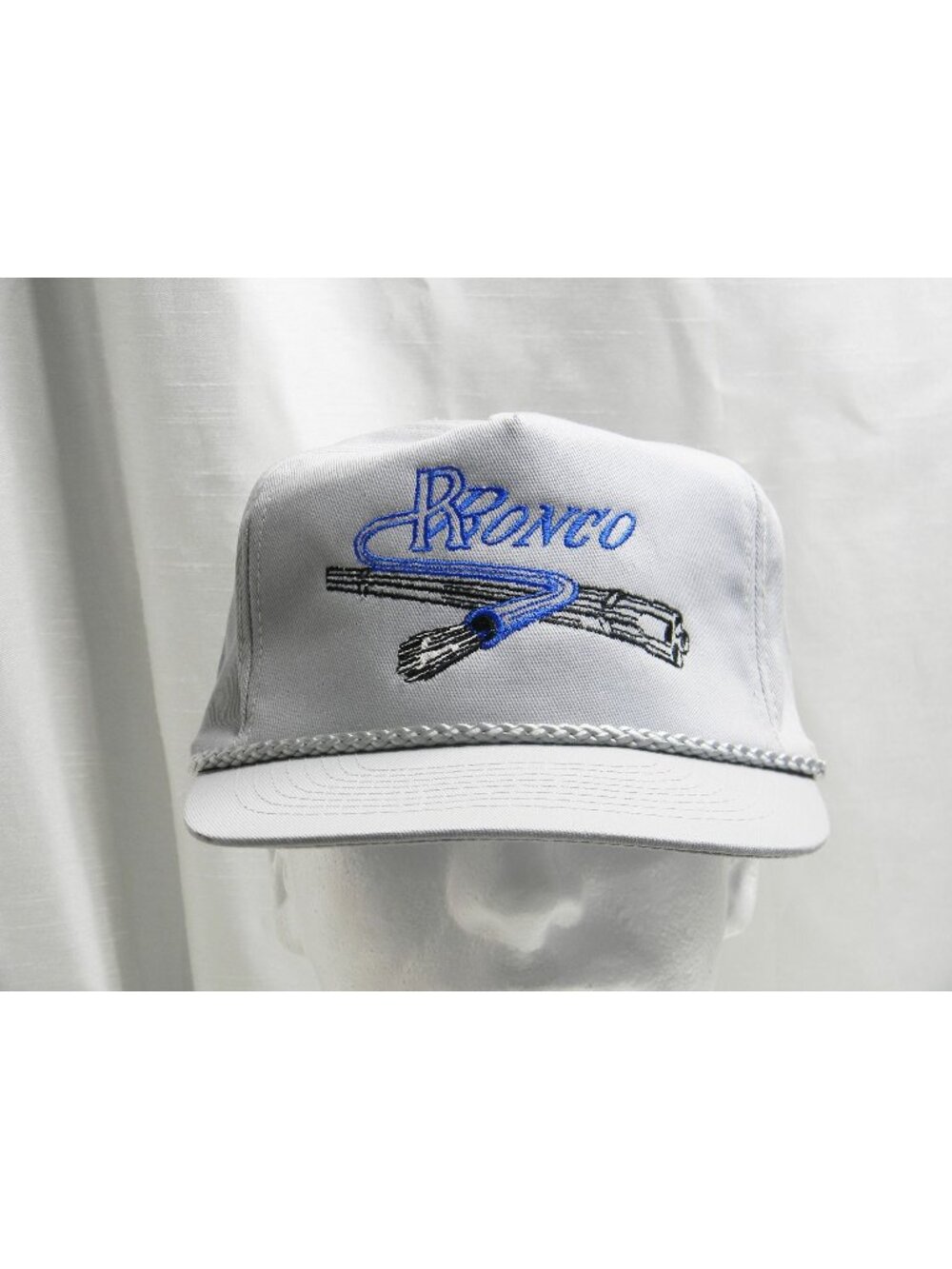 Vintage Ronco Wire Rope Hat Gray Cable Snapback Industrial Promo Cap